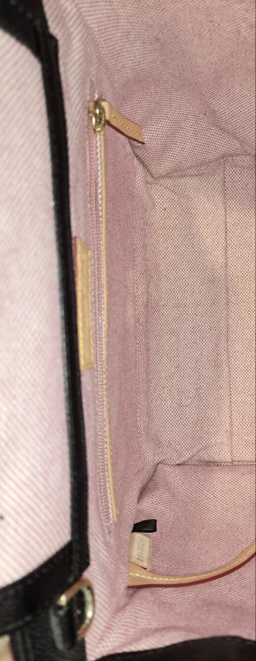 Dooney & Bourke Janine Black Satchel with Tan Trim